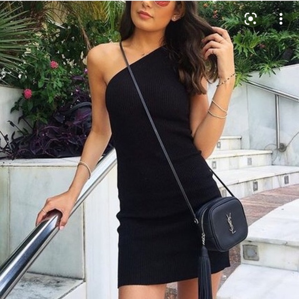 Zara Knit one shoulder dress